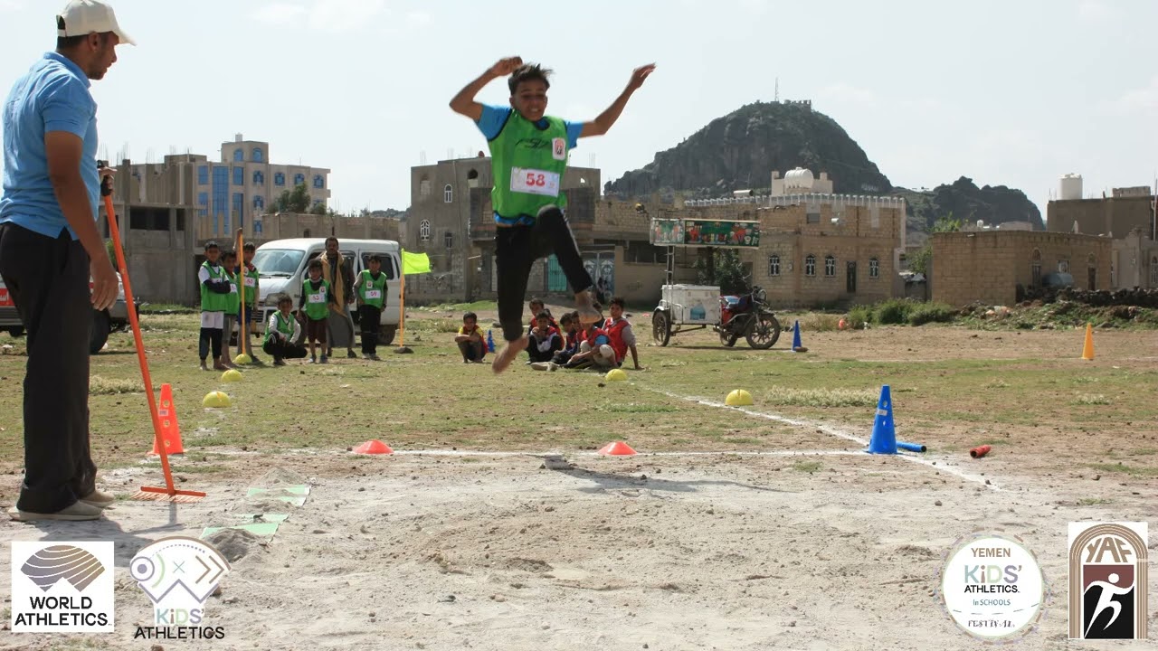 الجزء الثاني من المهرجان الختامي لبرنامج العاب القوى للصغار في مجمع دادية بمحافظة ذمار سبتمبر 2025