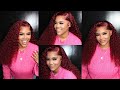 How To Bleach Knots on Red/ Burgundy Wig | KarlaMi Hair