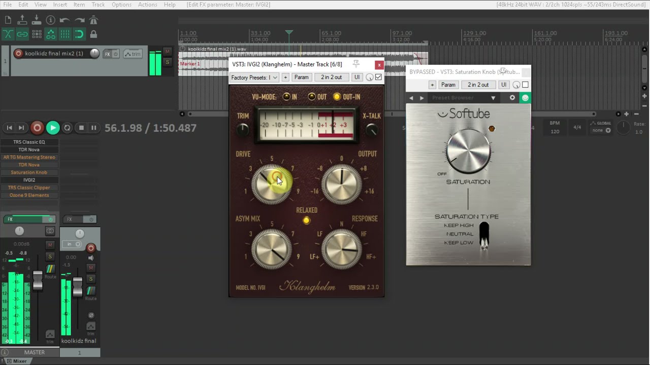 Najlepsze darmowe wtyczki : MASTERING!!! T-Racks Classic Equalizer i Klanghelm IVGI 2