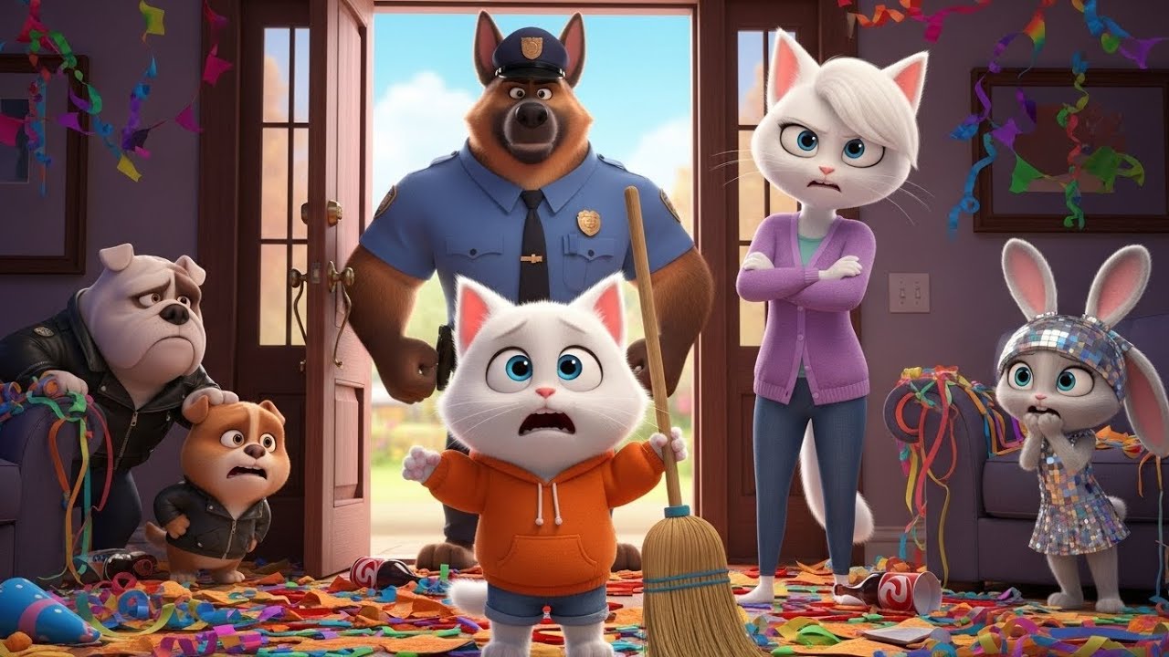 Mischievous Cat Locked Mom Outside 🏠 To Throw A Party 🎉 Police Came 👮‍♂️