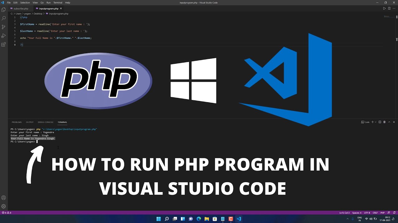 How to Download and Run PHP in Visual Studio Code on Windows
