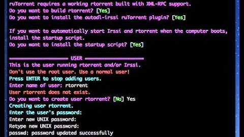 How to install rutorrent/rtorrent with autodl-irssi on a VPS