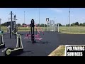 Wetpour Surface Installation at an Outdoor Gym in Cambridgeshire | Wetpour Surfacing