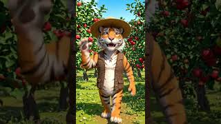 Sherubhai#animalcartoon#tiger#farm#hardwork#fruits#animation