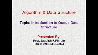 Lecture 24- Introduction to Queue Data Structure