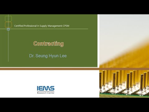 [CPSM_Exam1 특강-10] 계약(Contracting).