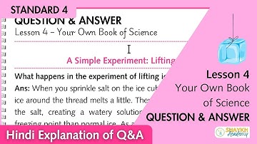 Lesson 4 - Your Own Book of Science | Class 4 English Balbharati | Hindi Explanation of Q&A
