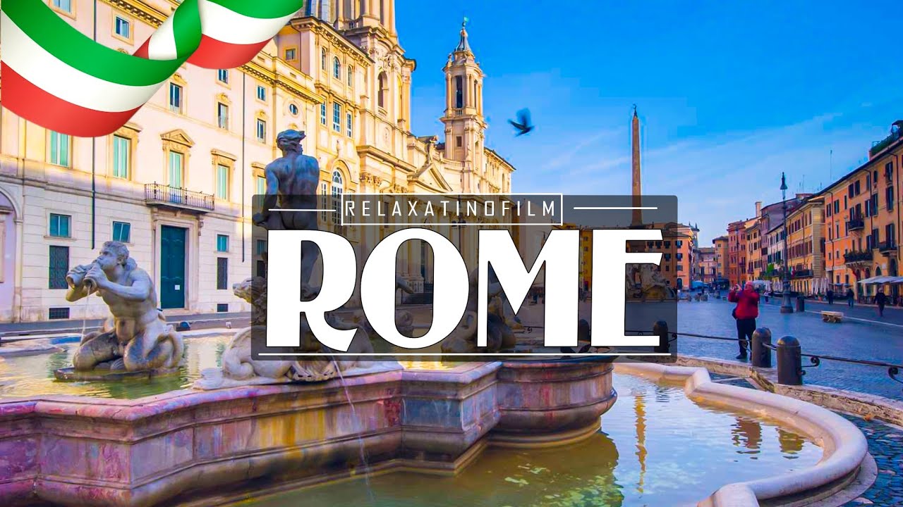 Beautiful Rome 4K • Relaxing Italian Music, Instrumental Romantic • Video 4K UltraHD