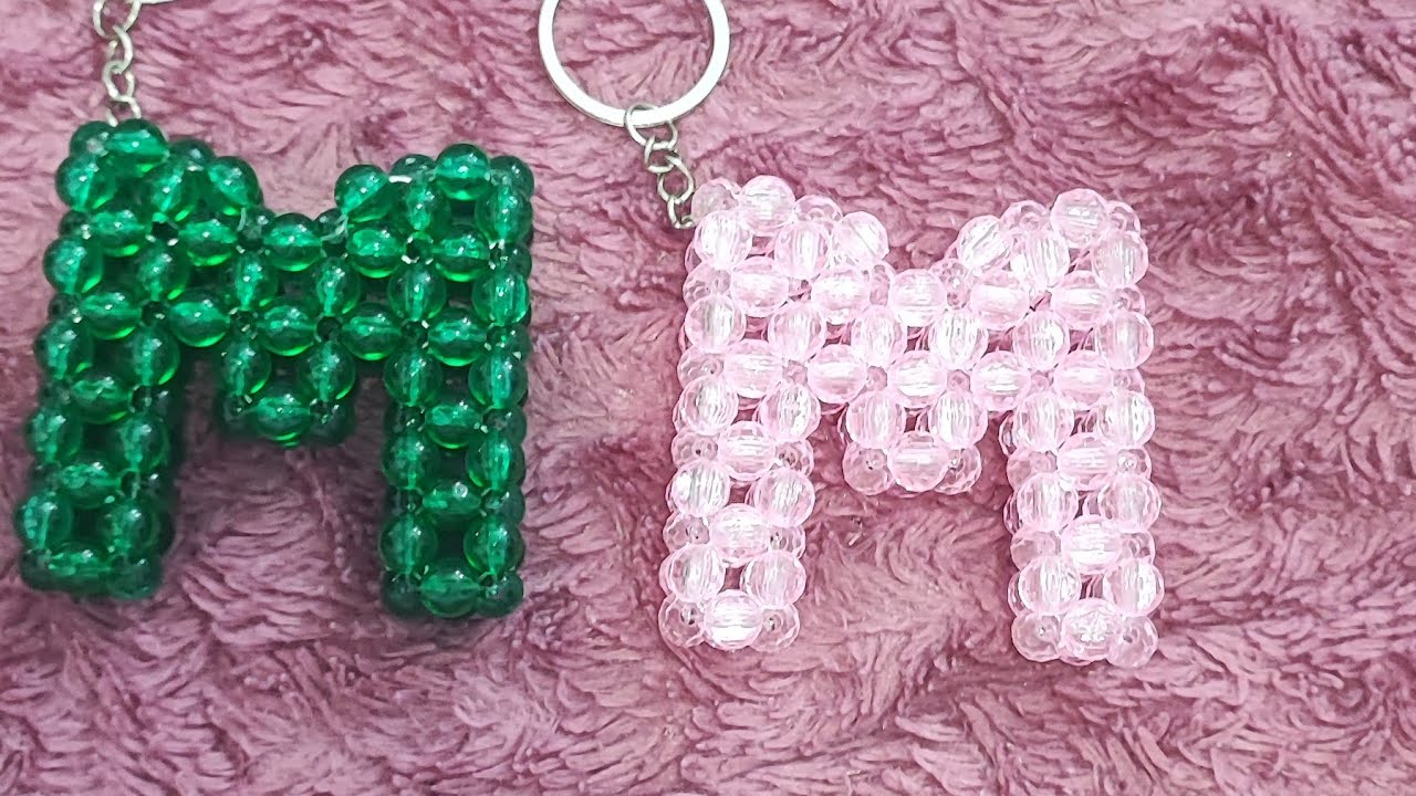 كيف تصنع ميدالية حرف M بالخرز خطوة بخطوة