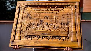 The Last Supper – Massive CNC Wood Carving Timelapse