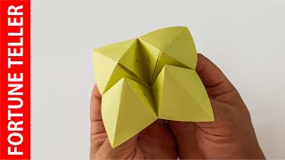 How To Make a Paper Fortune Teller ;  EASY Origami