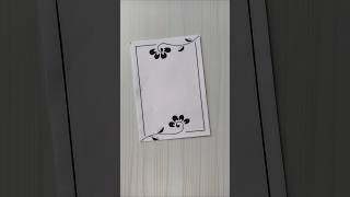 Bold Black Flower Border | Stylish Corner Design/6 easy border design/Priyanka Gunwal # shorts