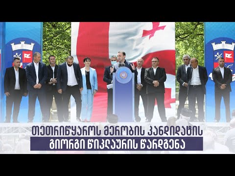 თეთრიწყაროს მერობის კანდიდატის გიორგი წიკლაურის წარდგენა