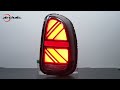 LED Tail Lights Compatible with Mini Cooper Countryman R60 JCW Union Jack 2011-2016(black+white)