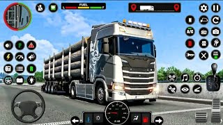 Heavy Cargo Truck Simulator 3D - Wooden Logs Transporter Driving 2023 - Android Gameplay screenshot 3