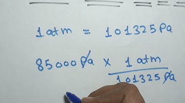 How to convert 85000 Pascal to atmosphere