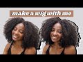 make a kinky curly wig with me from scratch // black hair in korea