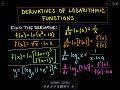 ❖ Derivatives of Logarithmic Functions ❖