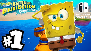 SpongeBob SquarePants: Battle For Bikini Bottom Rehydrated - (Intro + Jellyfish Fields) [HD] Switch