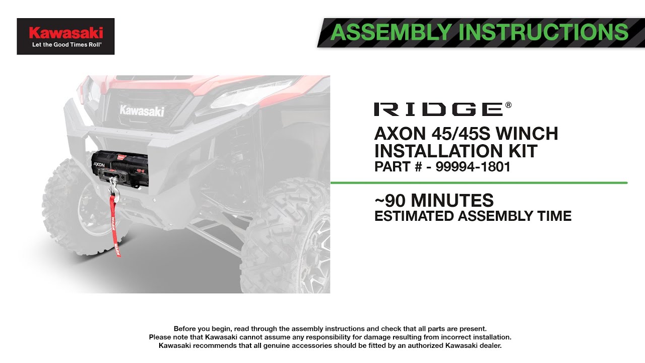 99994-1801-45S AXON 45/45S Winch Kit - Installation Video