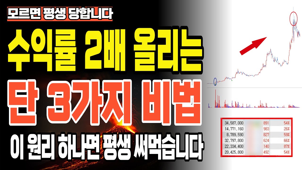 수익률을 2배 올리는 단 3가지 비법, 이 원리 하나면 평생 씁니다. 여러분 주식인생에 꼭 가져가야 할 공식 공개합니다