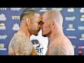 Leonard garcia and joe elmore get intense at weigh in get in each others face ahead of fight