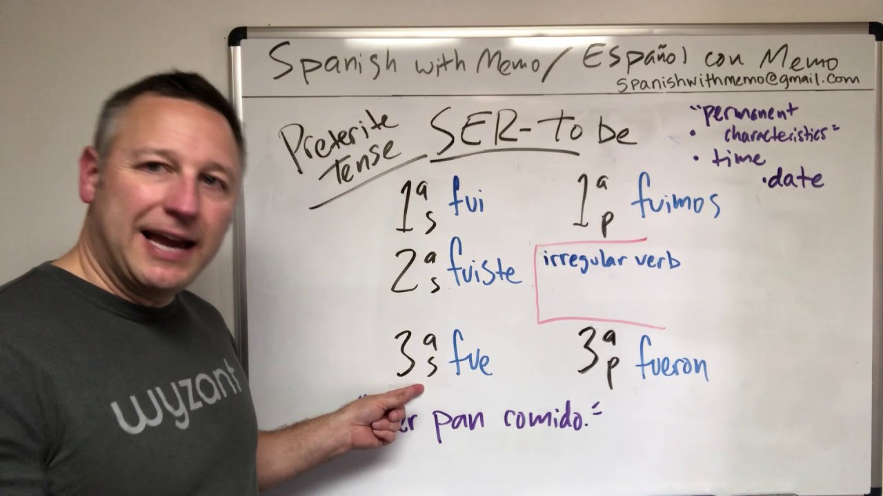 BASIC The Verb Ser Preterite Tense YouTube
