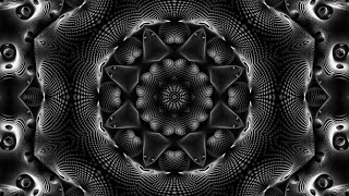 Full Meditation Magic: Hour-Long Geometric Kaleidoscopic Animation in Black & White Color (HD) Update