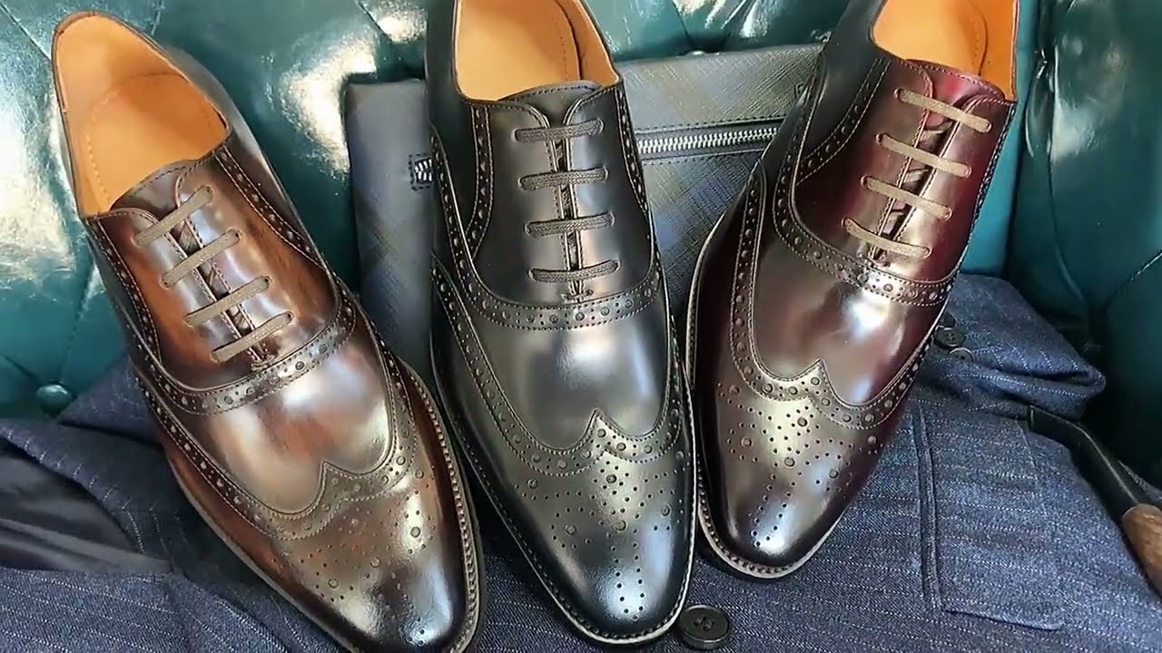 Handmade Italian Business Oxford Leather Dress Shoes