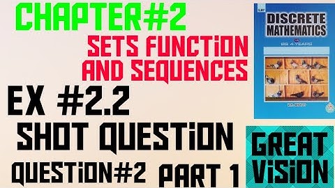 Discrete  mathematics by zr bhatti .chapter#2 .Exercise 2.2. Short question.part 1.