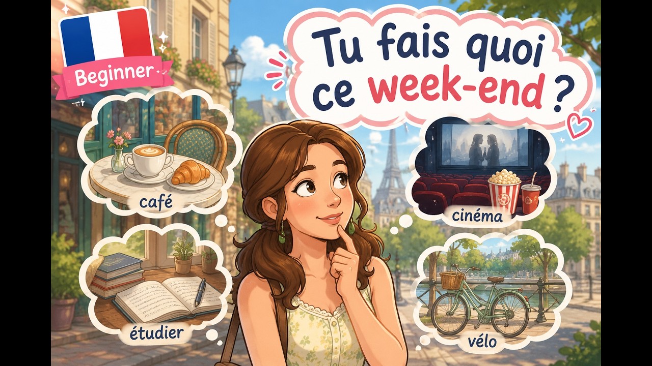 Beginner Dialogue in French with Explanations in English | Weekend Plans