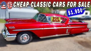 20 Cheap Classic Cars for Sale Owner Listings