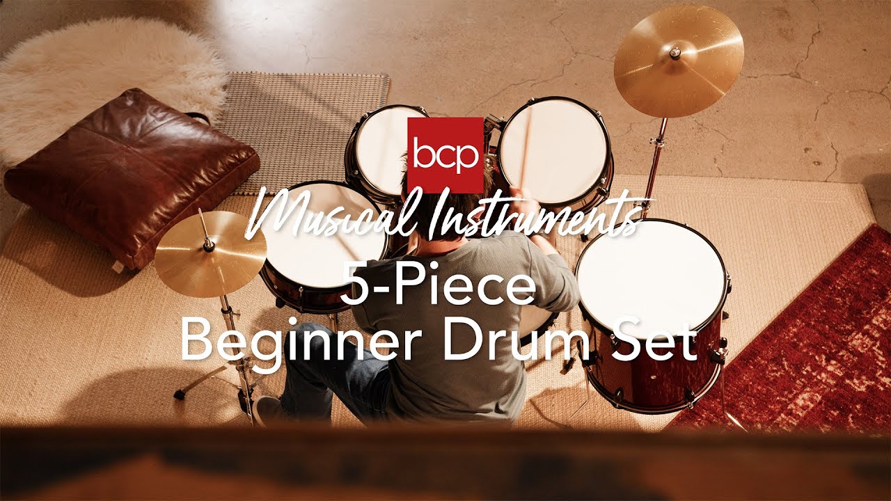 5-Piece Full Size 🥁 Drum Set For Adults – Best Choice Products