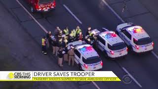 Driver passing by shoots suspect to save ambushed Ariz  troop