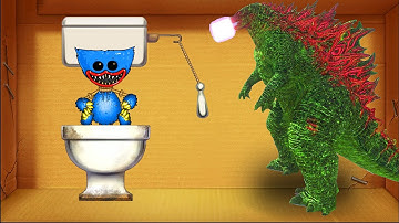 Toilet Huggy Wuggy vs Dino T-Rex - Kick The Buddy #11