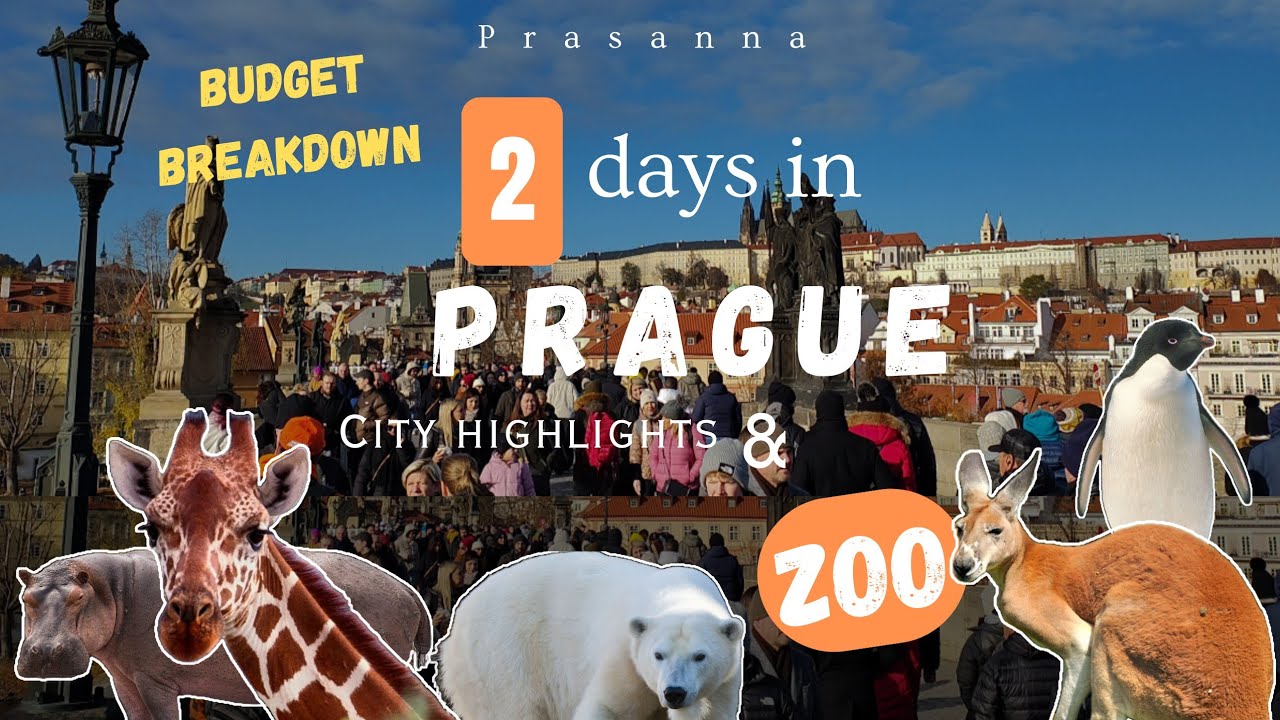 2 Days in Prague 🇨🇿🏰 Czech Republic | Prague Zoo Adventure 🦒🐘💫| Budget Breakdown, Travel Vlog