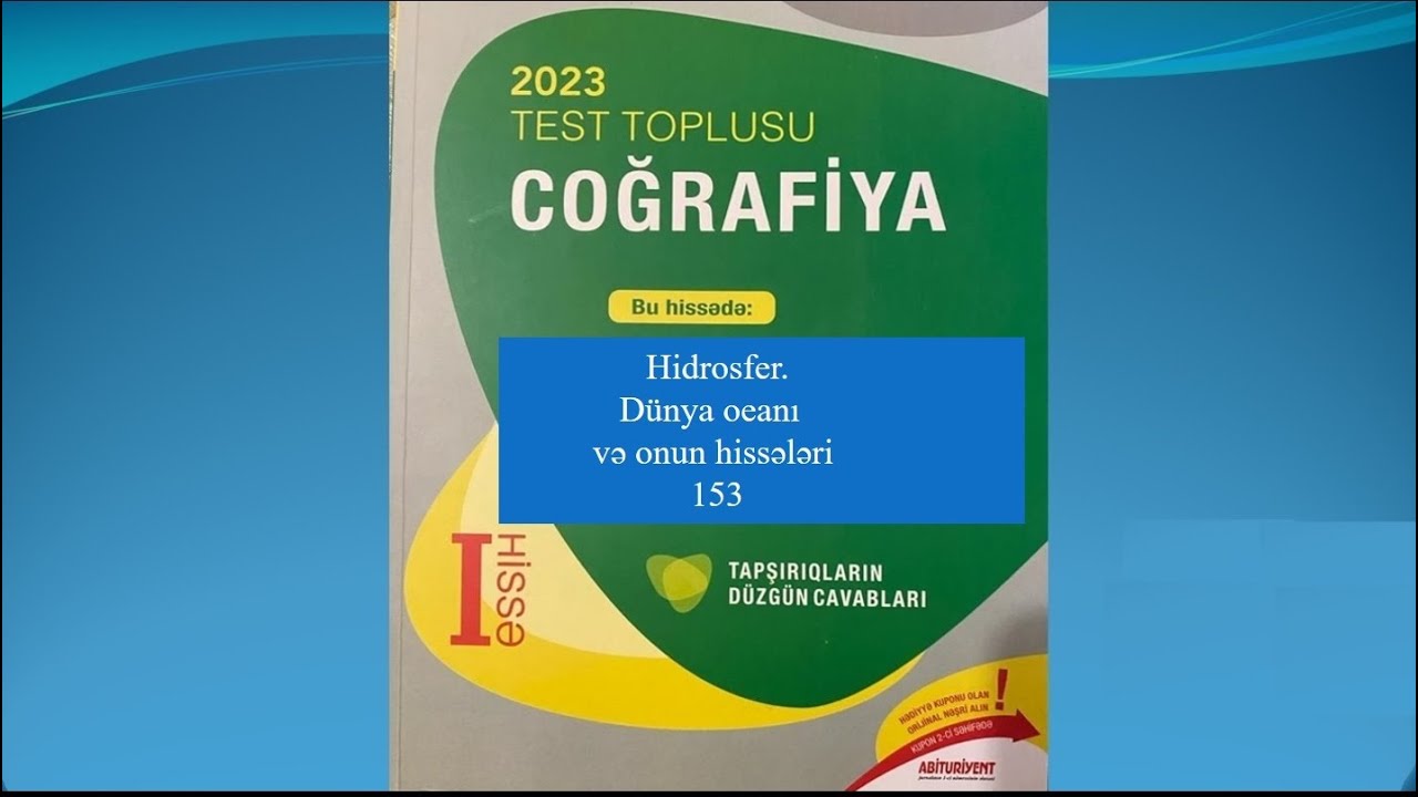 DİM 2023 16 Hidrosfer Dünya okeanı və onun hissələri 153