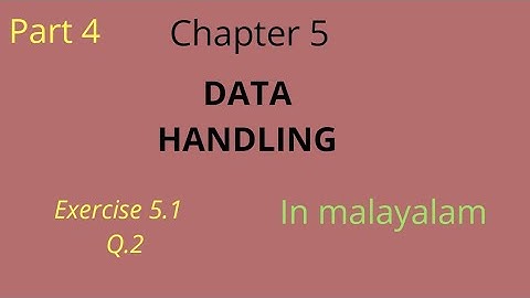 CBSE Class 8 MATHS/ Chapter 5  -DATA HANDLING /(Part 4) Ex 5.1 Q 2 in malayalam