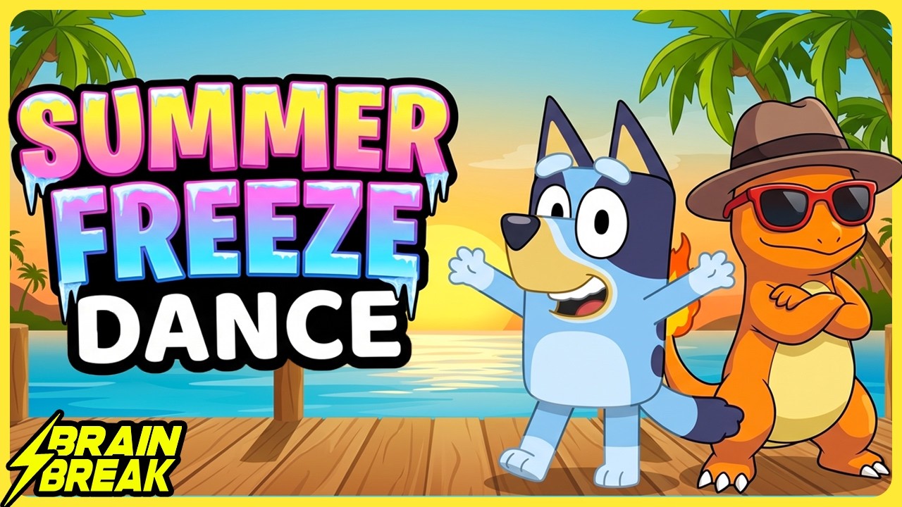 Summer Freeze Dance ⚡️ Brain Break for Kids ⚡️ Just Dance ⚡️ Danny Go ...