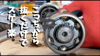 Pajero Mini drive shaft boot replacement.