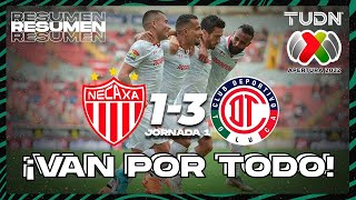 Resumen y goles | Necaxa 1-3 Toluca | Liga Mx Apertura 22 -J1 | TUDN