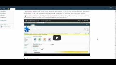 Adding video to a Sharepoint Online blog