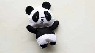 felt animal tutorial | Easy felt Panda tutorial | kawaii felt animal |felt animals sewing