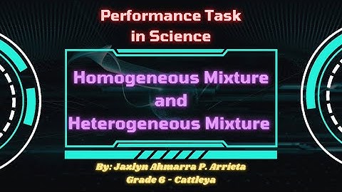 Homogeneous and Heterogeneous Mixtures | Jazlyn Ahmarra