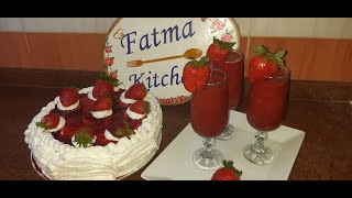 طريقه عمل تورته الفلانتين و عصير عيد الحب و الاسبونش كيك من الصفر || مطبخ فاطمه fatma kitchen