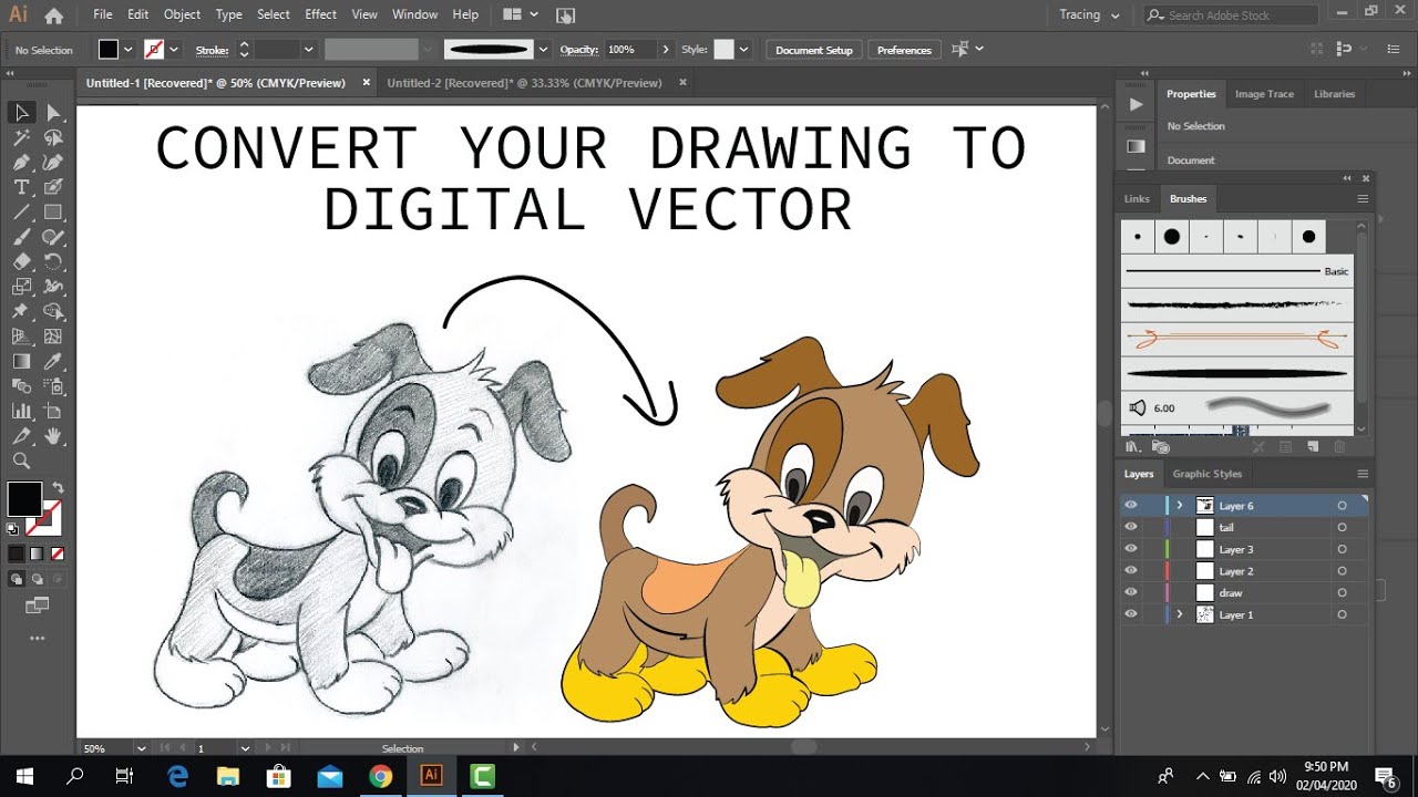 TUTORIAL||CONVERT YOUR DRAWING/PENCIL ART TO DIGITAL/VECTOR CARTOONS