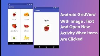 GridView with image, text and Open New Activity When items are clicked