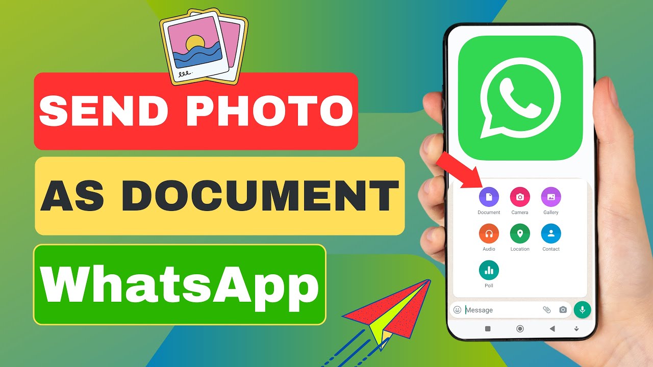 How To Share Photos As Document In WhatsApp - YouTube