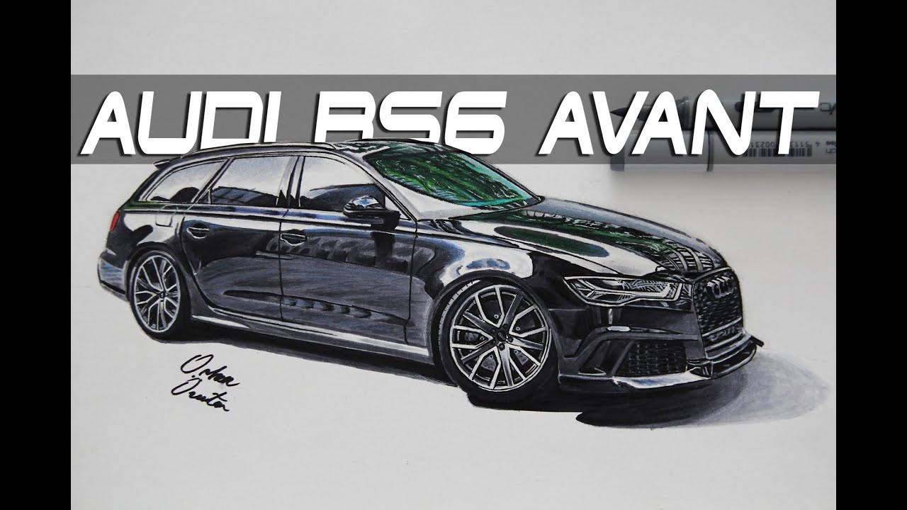 AUDI RS6 Avant Quattro Realistic Car Drawing | Araba Çizim ...