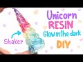 Unicorn horn shaker uv resin hollow piece diy tutorial